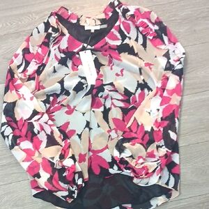 Floral Long Sleeve Calvin Klein Blouse